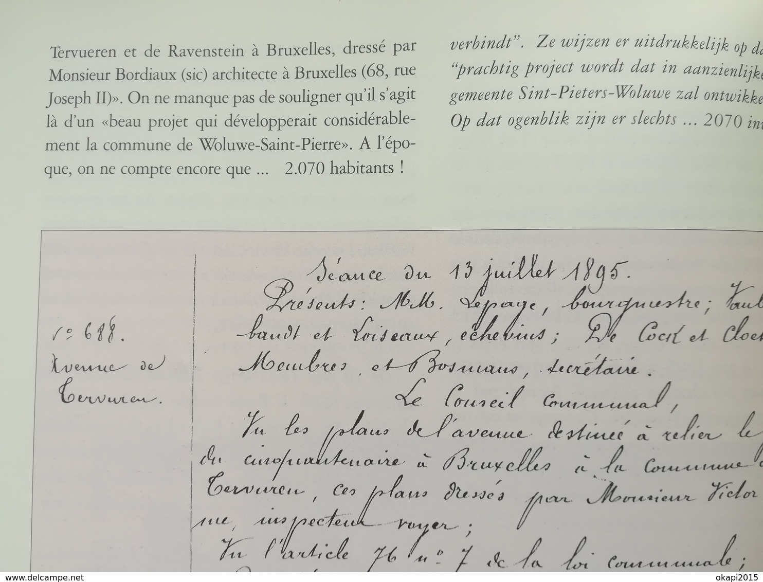 LIVRE LES 100 ANS DE L ' AVENUE DE TERVUEREN WOLUWE - SAINT - PIERRE  TERVURENLAAN  BELGIQUE ANNÉE 1997