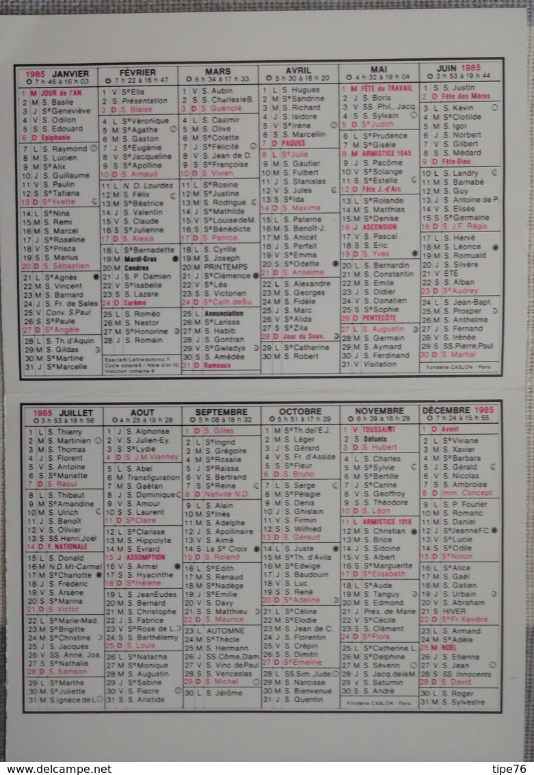 Petit Calendrier De Poche 1985 Petit Larousse Librairie Villeparisis - Groot Formaat: 1981-90