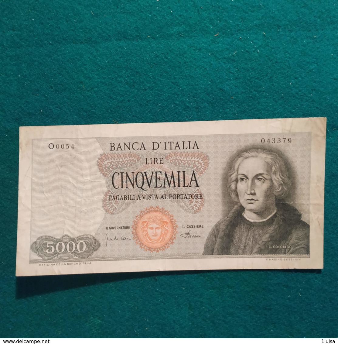 Italia  5000 Lire 4/1/1968 - 5000 Lire
