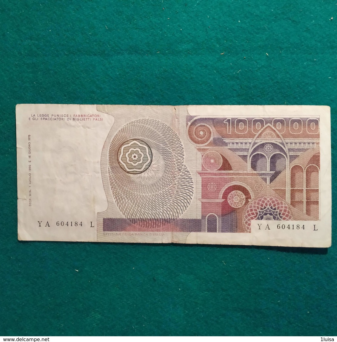 Italia  100000 1980 - 100.000 Lire