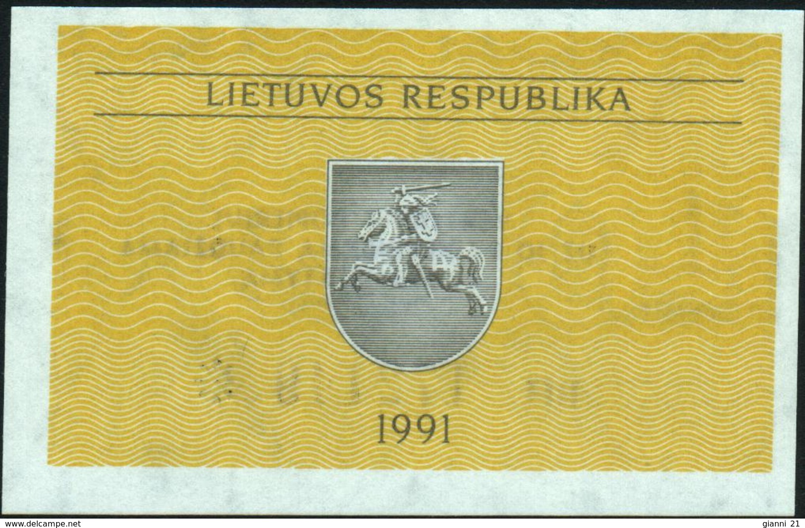 LITHUANIA - 0,50 Talonas 1991 {Lietuvos Respublika} UNC P.31 B - Litouwen