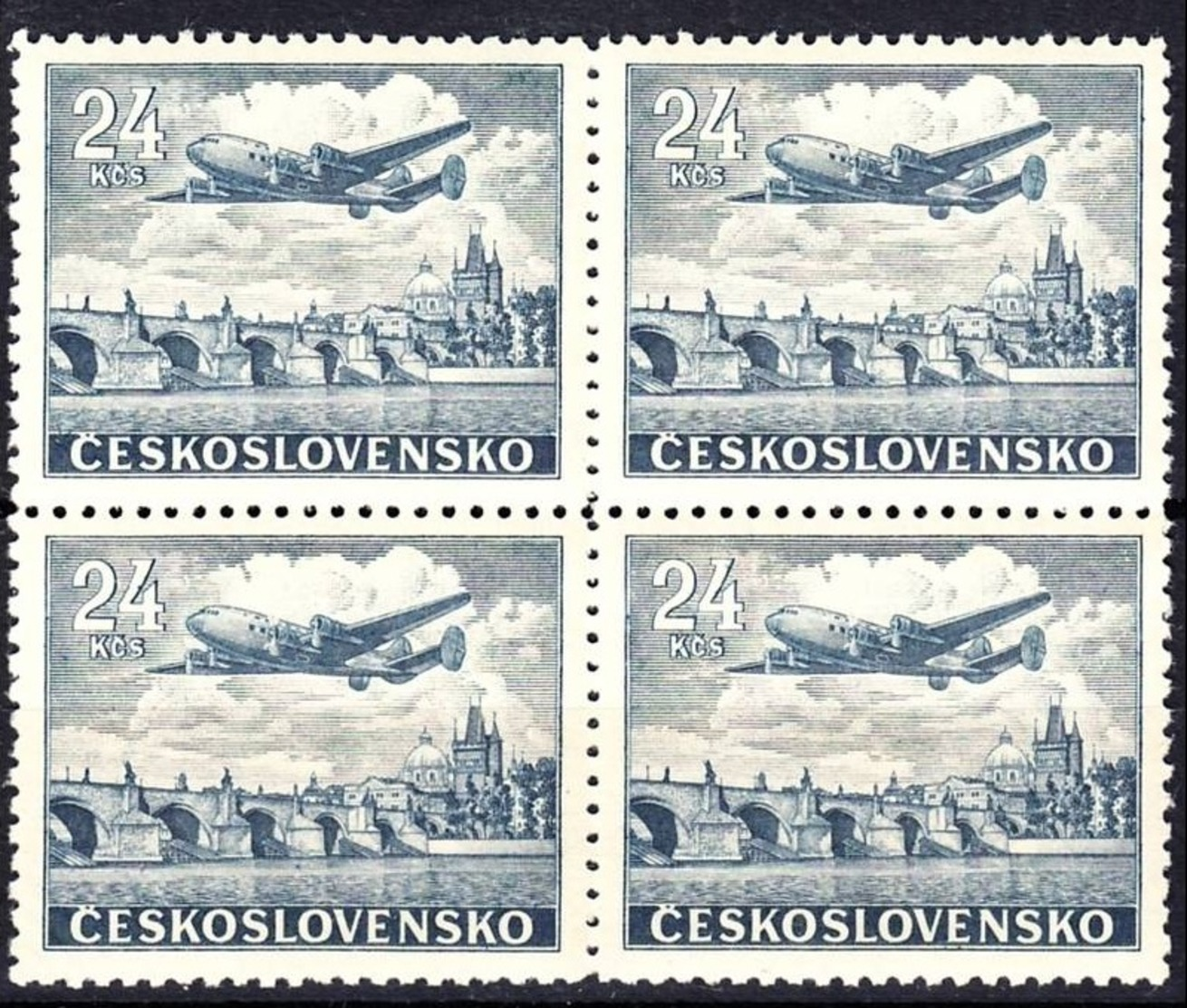 1946 Czechoslovakia MNH - Mi 492 Yv PA 19 ** MNH - Nuovi