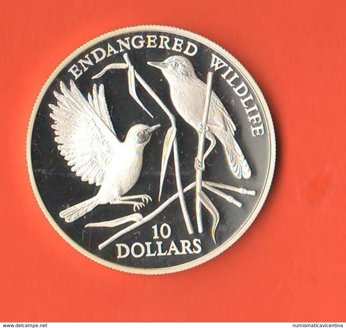 Nauru 10 Dollars 1995 Wildlife Silver Proof - Nauru