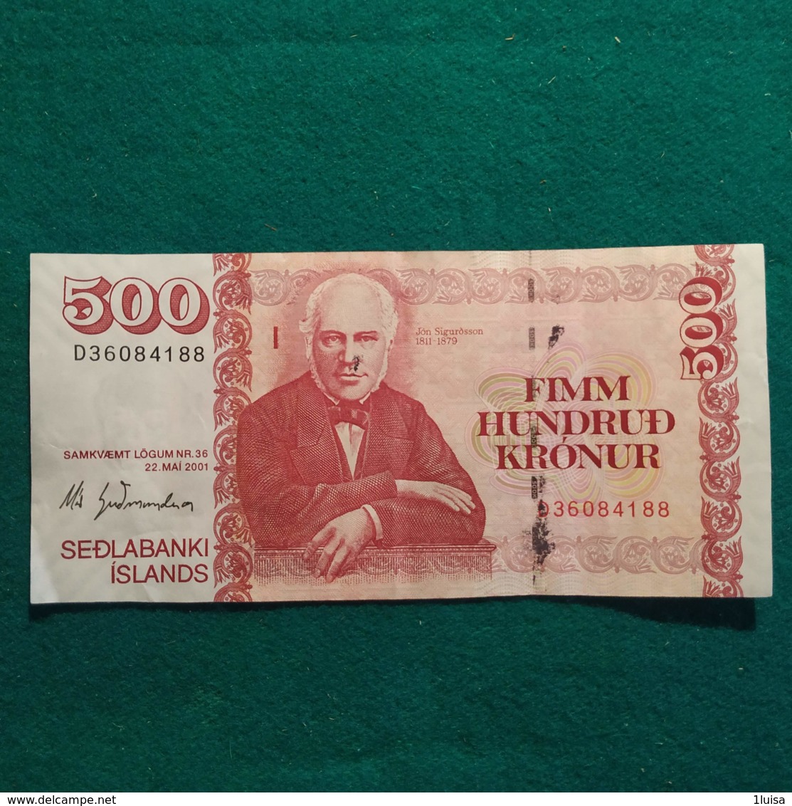 Islanda 500 Kronur 2001 - Iceland