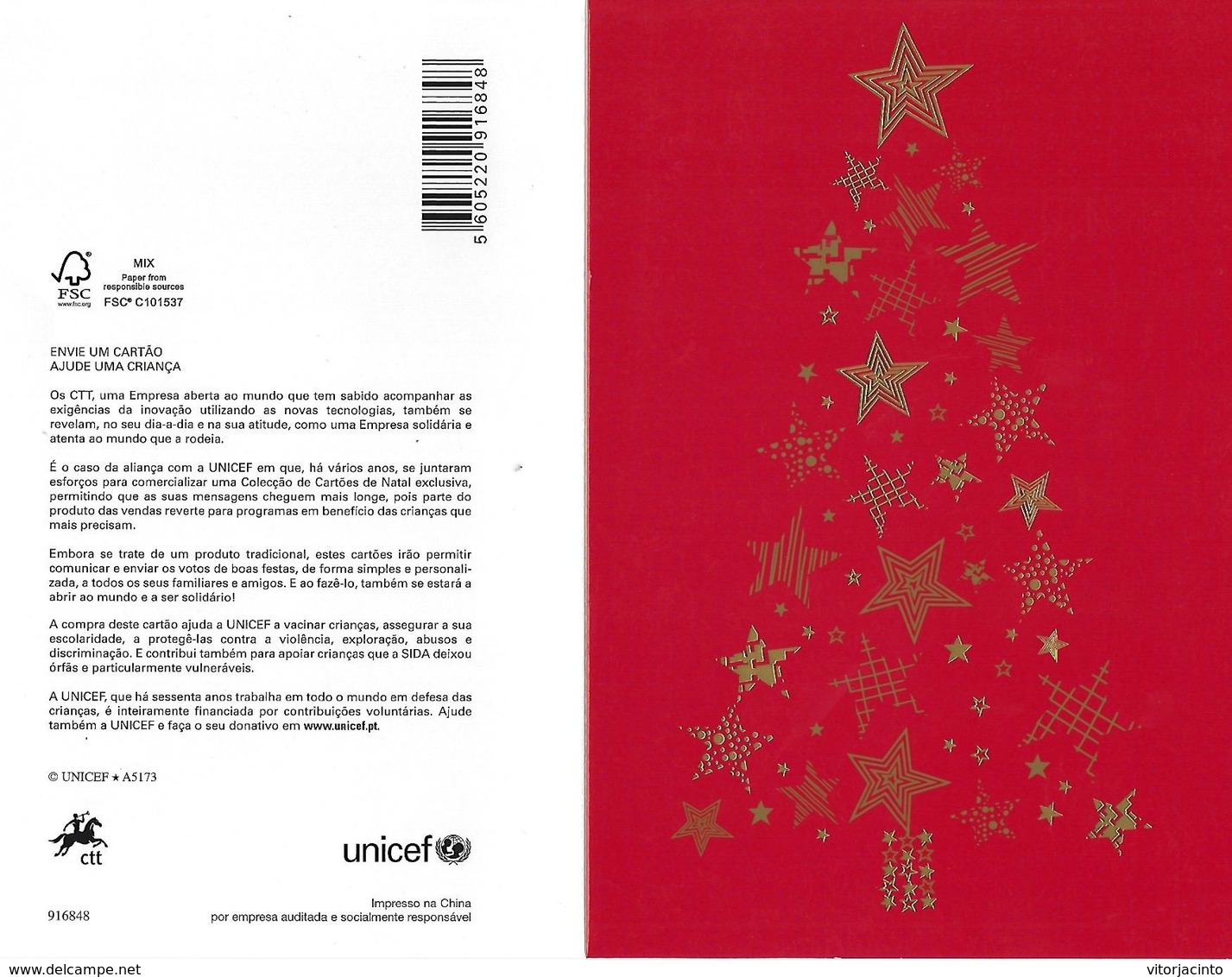 PORTUGAL - UNICEF - CTT Correios (Not Used) - Santa Claus