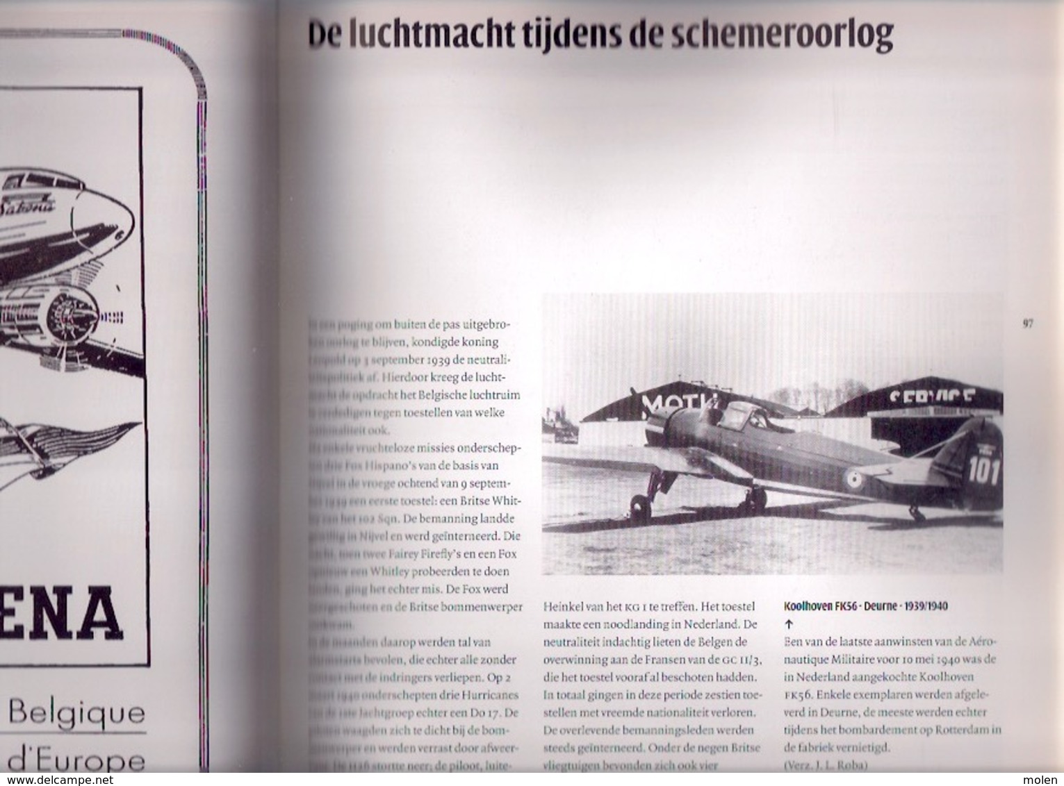 100 JAAR LUCHTVAART IN BELGIË 206pg ©2002 VLIEGTUIG SABENA AVIATION AVION luchthaven vliegveld boek geschiedenis Z447