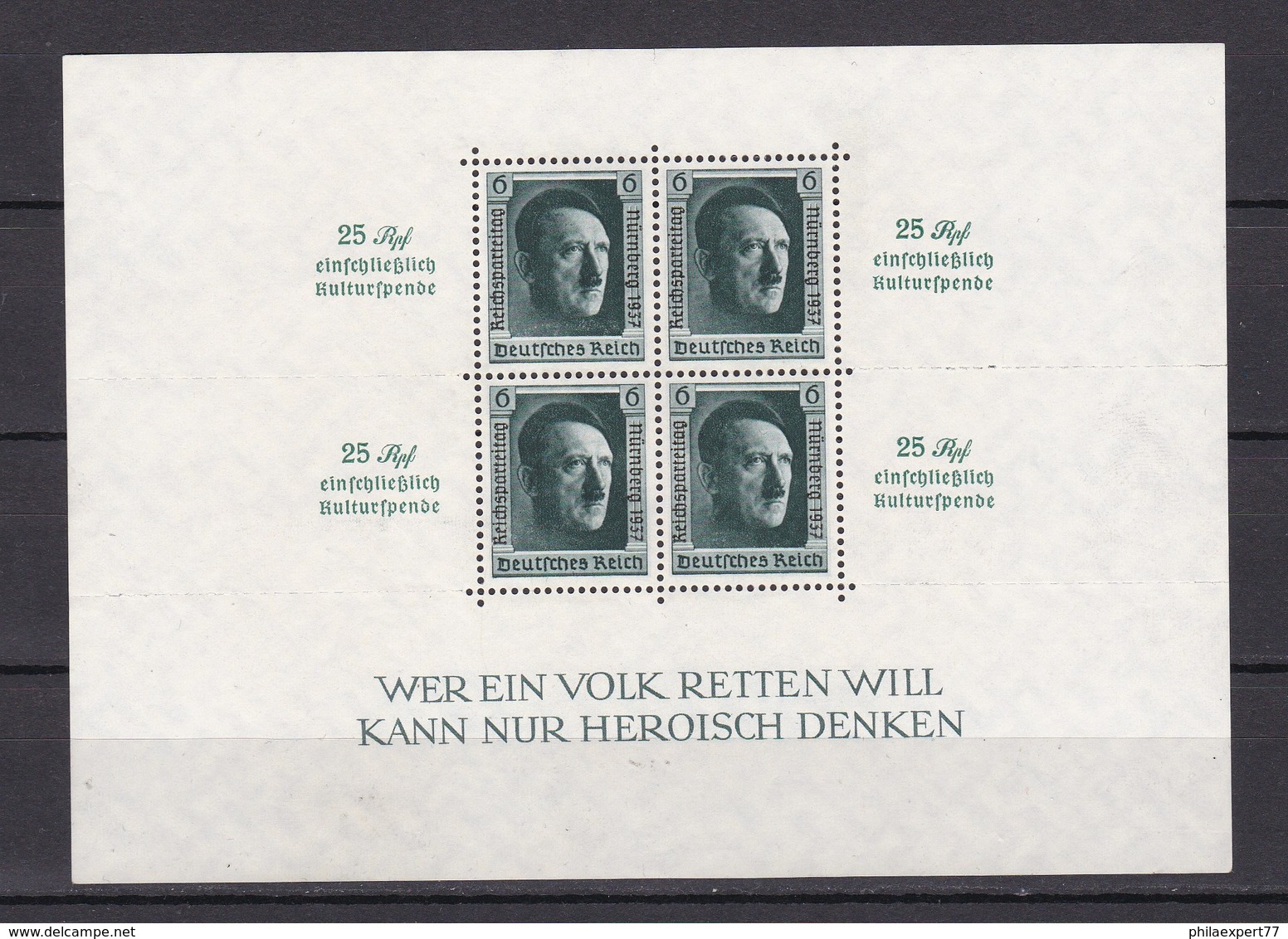 Deutsches Reich - 1937 - Michel Nr. Block 11 - Ungebr. - BPP Gepr. - Ungebraucht