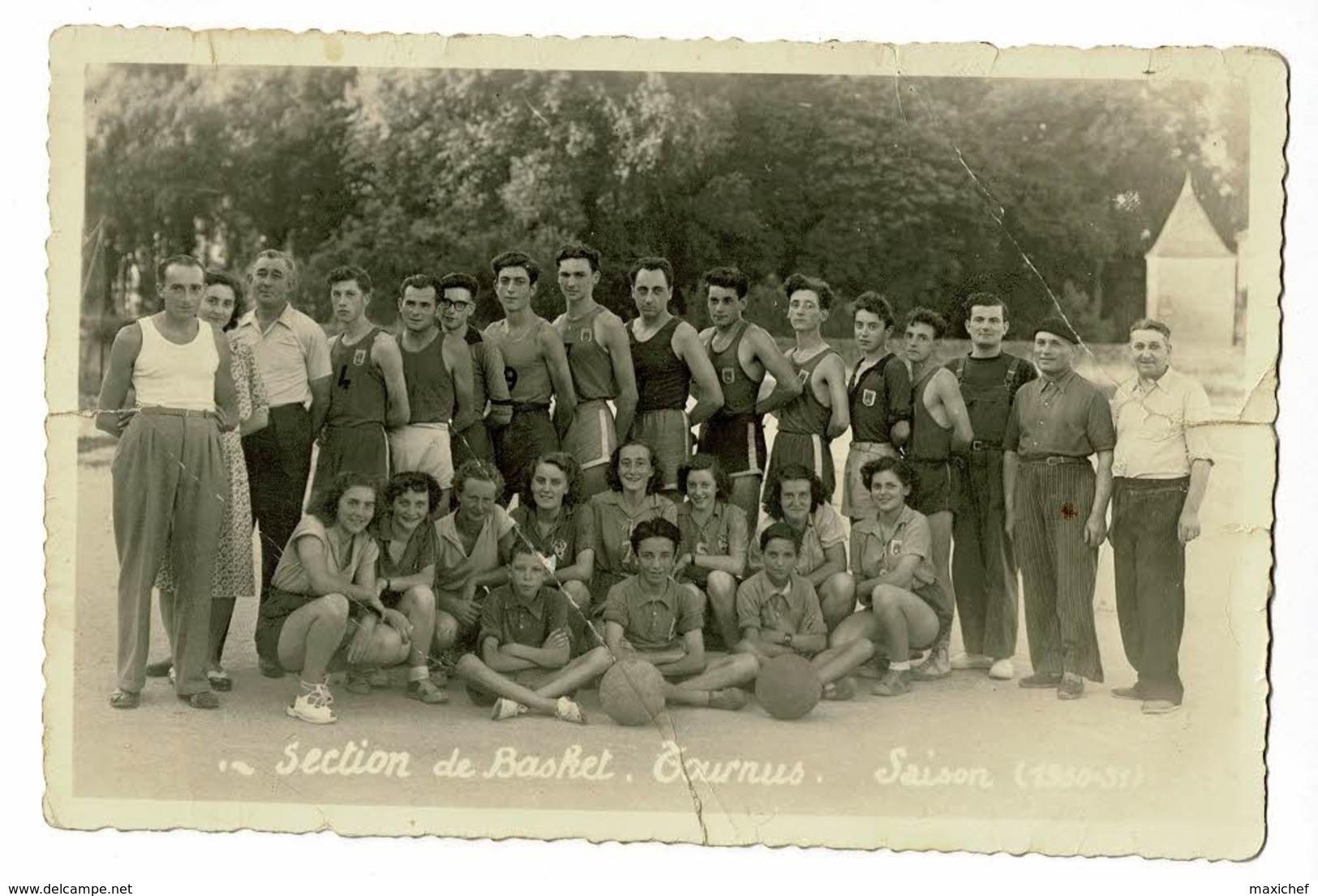 Photo 10.5 X 15.5 - Section De Basket - Tournus (71) - Saison 1950-51 - Sports