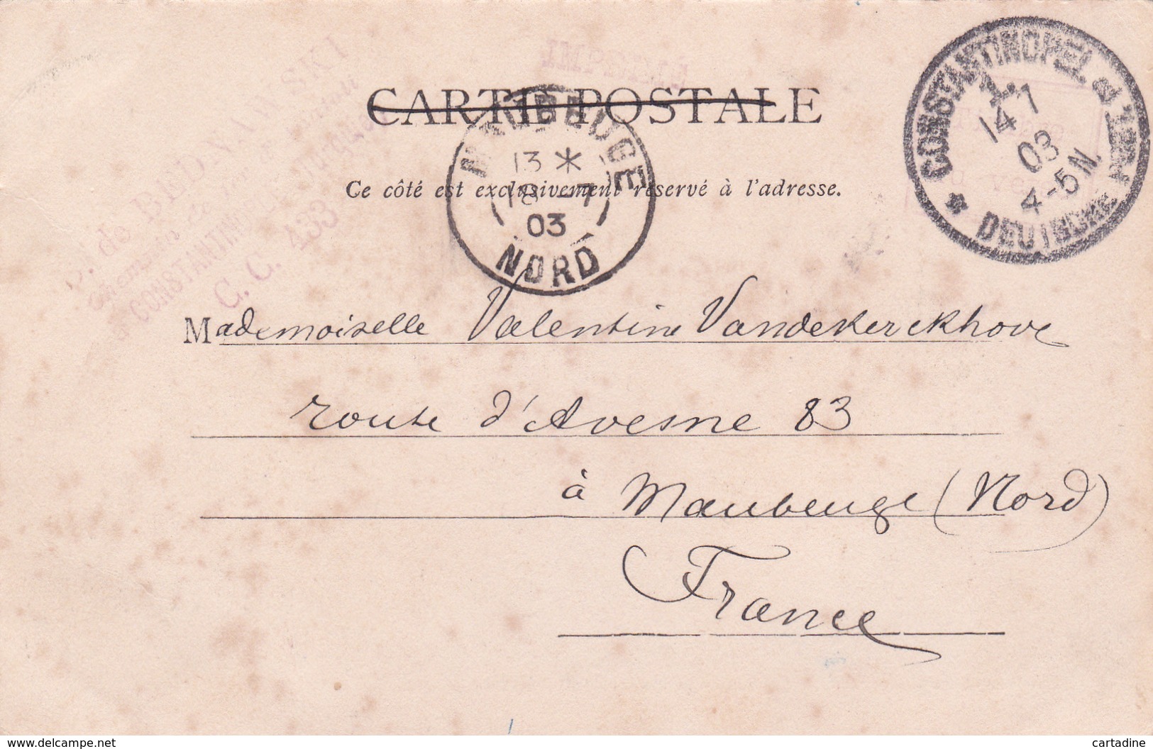 CPA - Constantinople - Le Kiosque Impérial Merassim, Yildiz - 1903 - Türkei