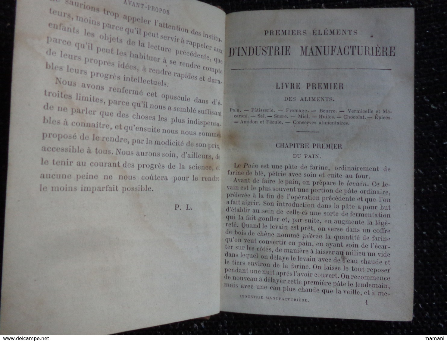 Premiers éléments D'Industrie Manufacturière , P. Leguidre , Delagrave , 1872-miel-chocolat-epices-conserves-vermicelle - 1801-1900