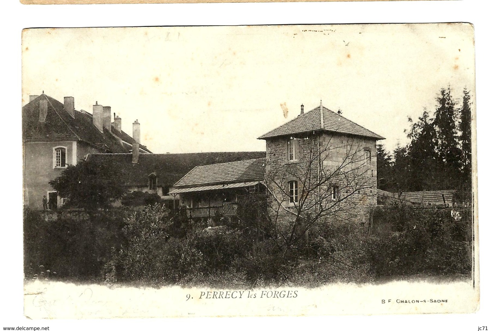 71 - Perrecy Les Forges - Bel Affranchissement - CPA Avant 1903 - 10c Semeuse Lignée - Autres & Non Classés
