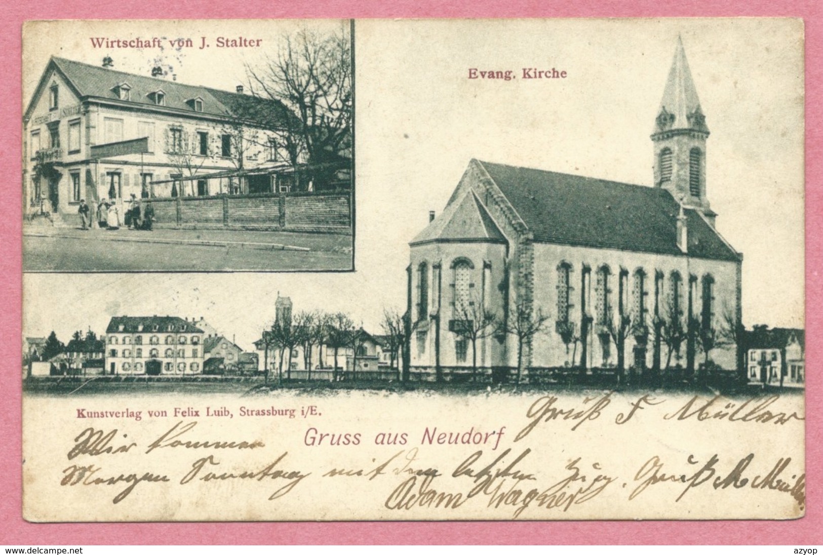 67 - STRASSBURG - STRASBOURG NEUDORF - Wirtschaft Von J. STALTER - Evang. Kirche - Strasbourg