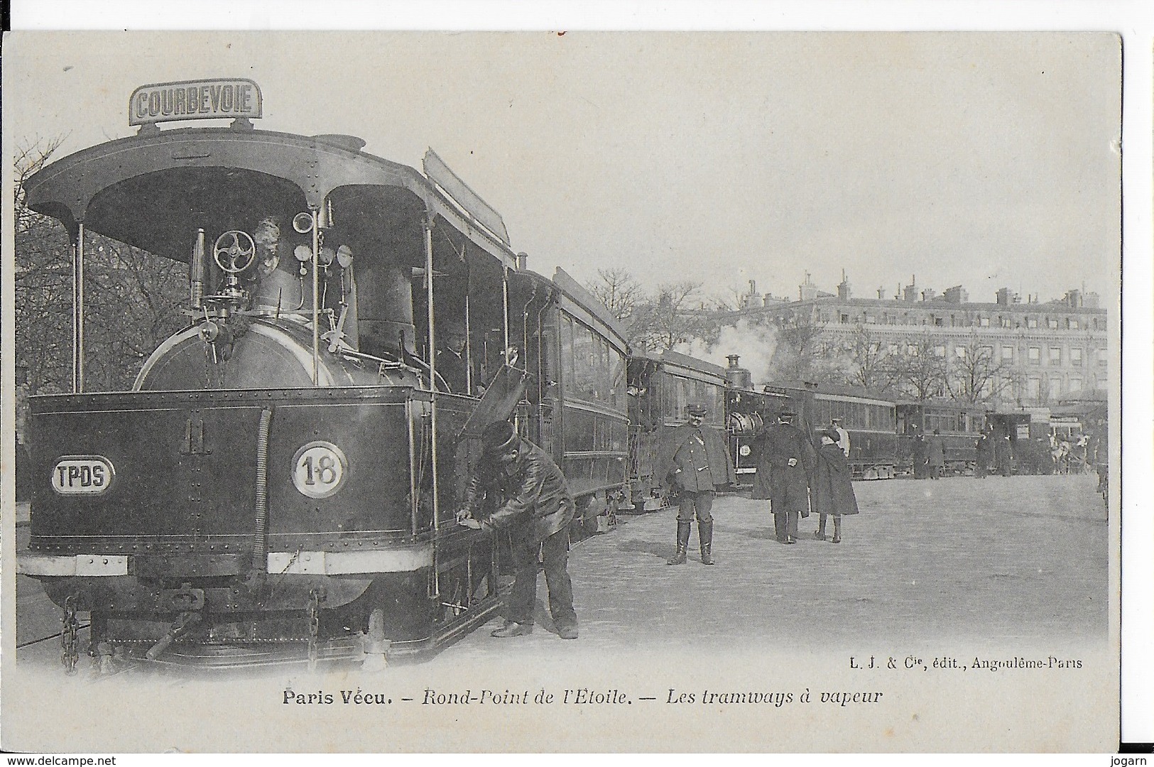 75 - PARIS - Tramways à Vapeur Au Rond-Point De L'Etoile - Public Transport (surface)