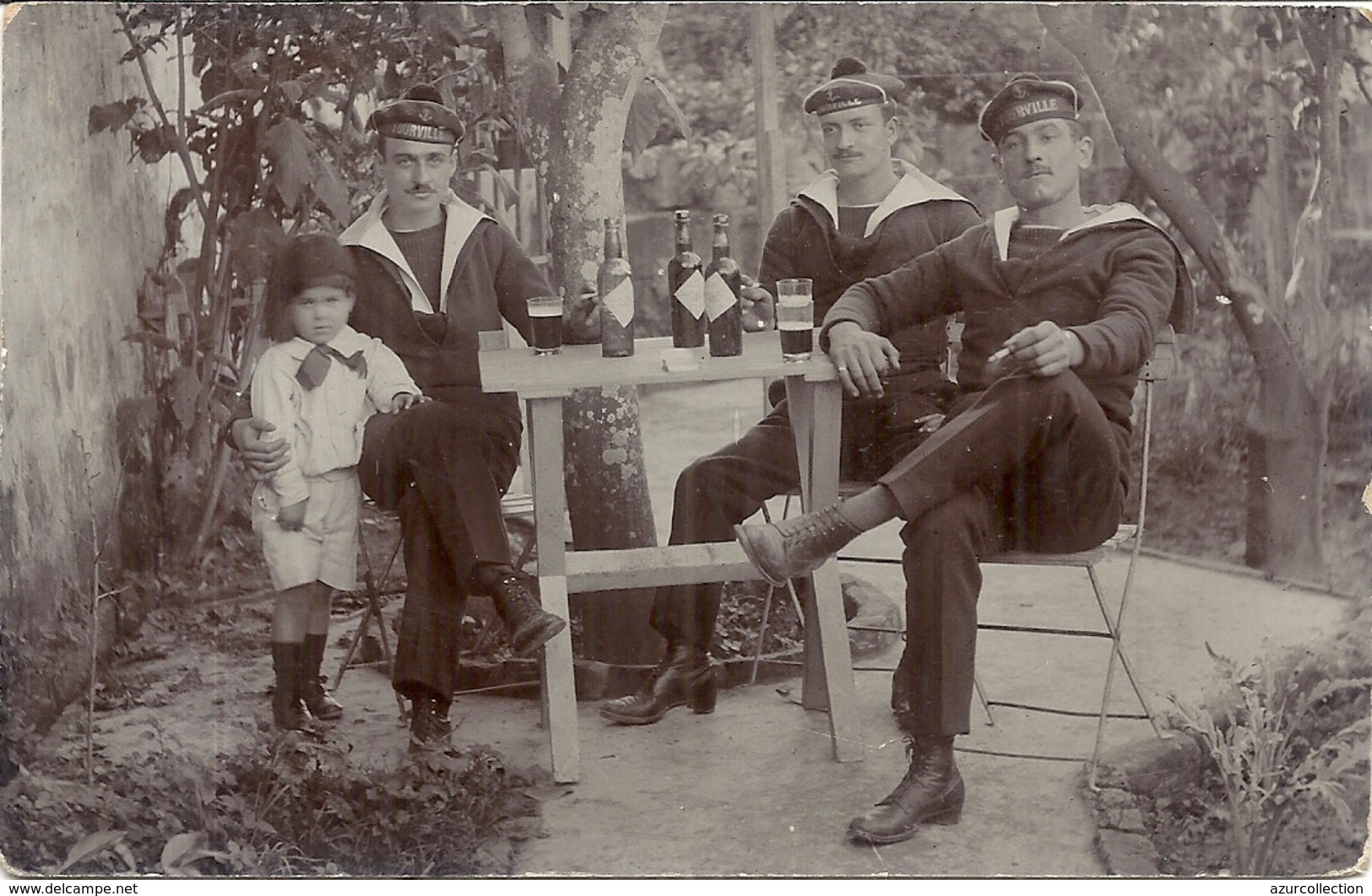 CPA PHOTO . MARINS  DU TOURVILLE A L'APPEROT - Guerre