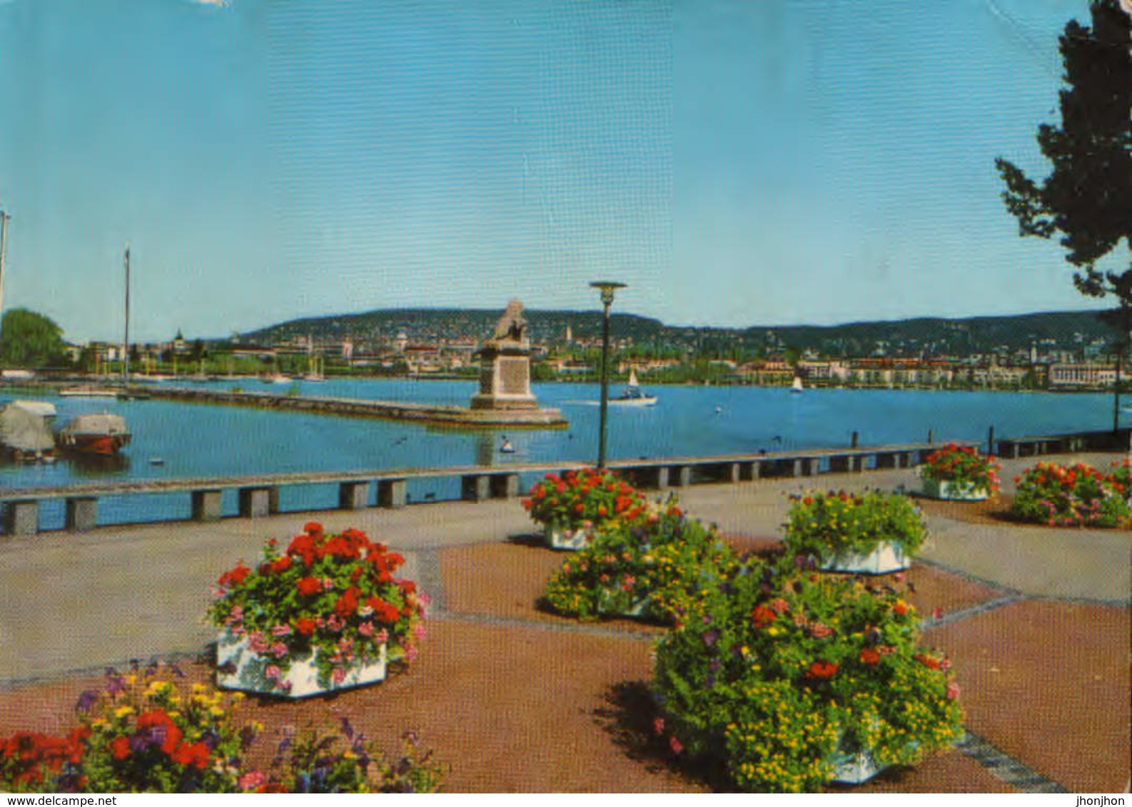 Switzerland - Postcard Used 1967 - Zürich - View Of The City,seen From Enge Harbour - 2/scans - Enge