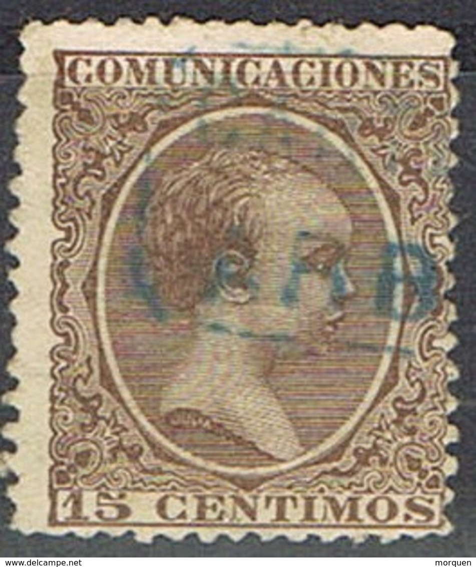 Sello 15 Cts Alfonso XIII Pelon, Carteria Oficial II ARBOS (Tarragona), Num 219 º - Usados