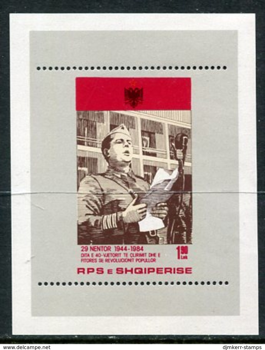 ALBANIA 1984 Liberation Anniversary Block MNH / **.  Michel Block 83 - Albanie