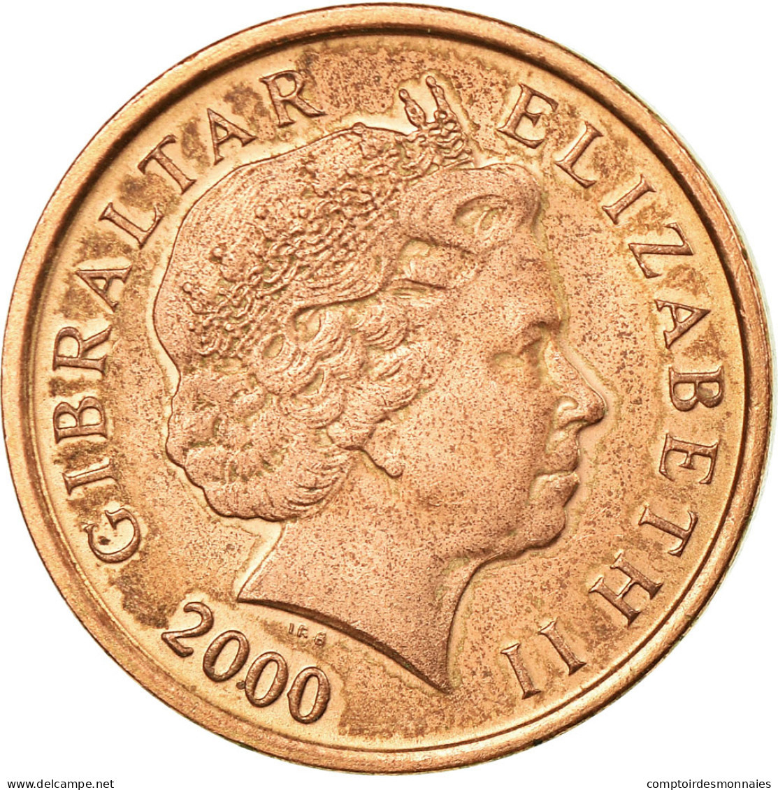 Monnaie, Gibraltar, Elizabeth II, Penny, 2000, SUP, Copper Plated Steel, KM:773 - Gibraltar