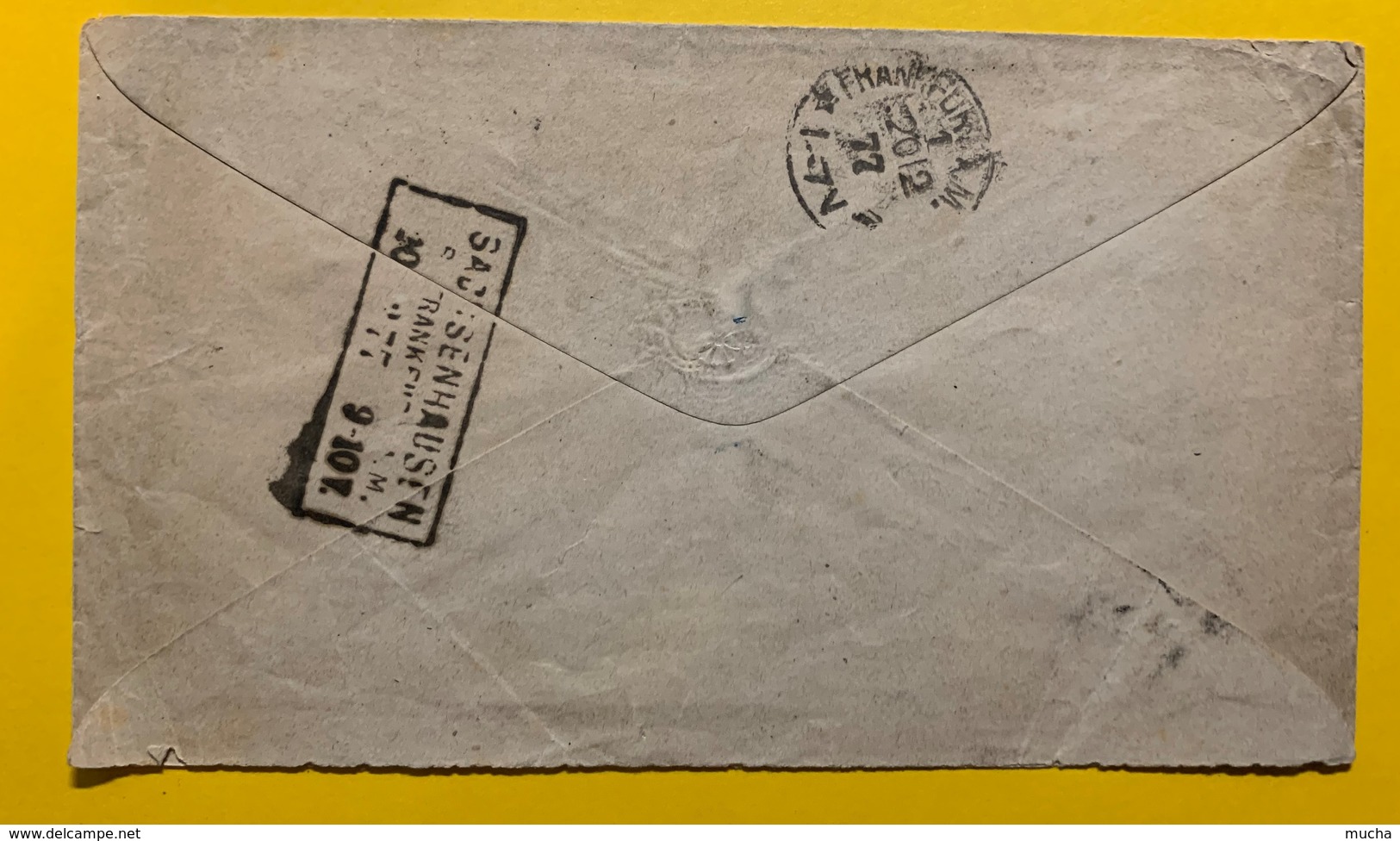 9673 -  Entier Postal Lettre 25 Ct Vert Basel 19.12.1877 Pour Frankfurt Cacher Rectangulaire Sachsenhausen Au Verso - Interi Postali