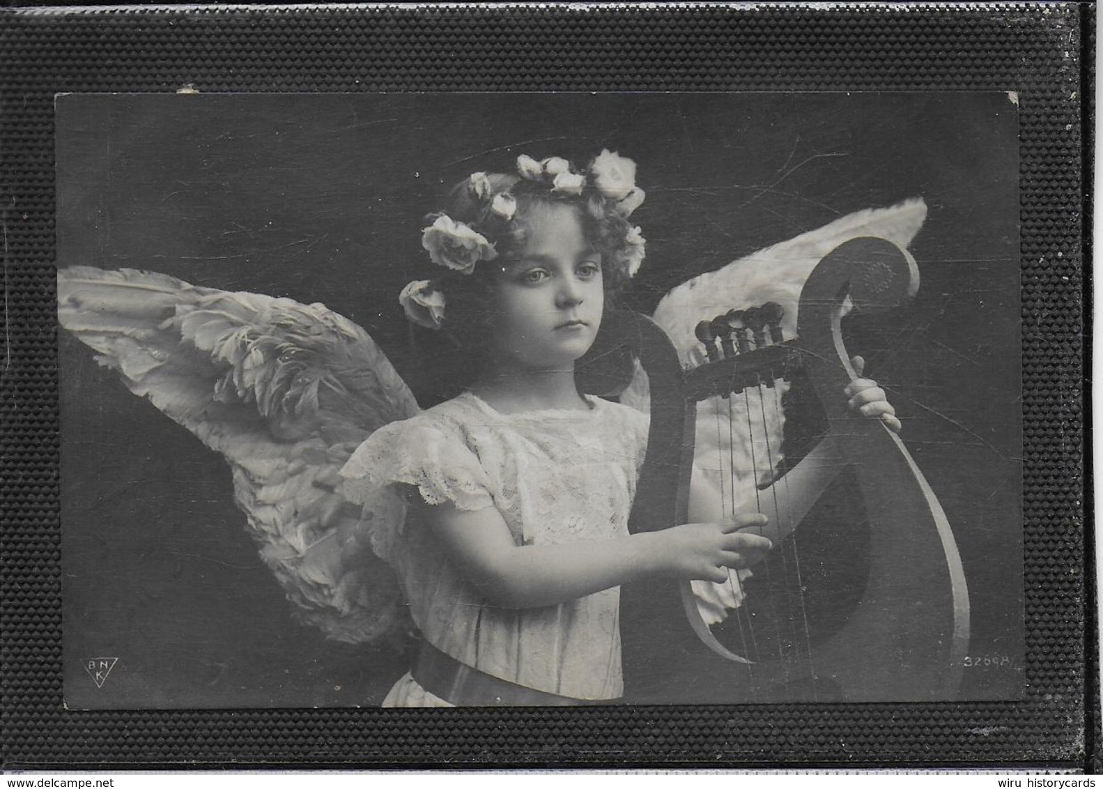 AK 0388  Mädchen Als Engerl Spielt Harfe - Motiv Um 1908 - Engel