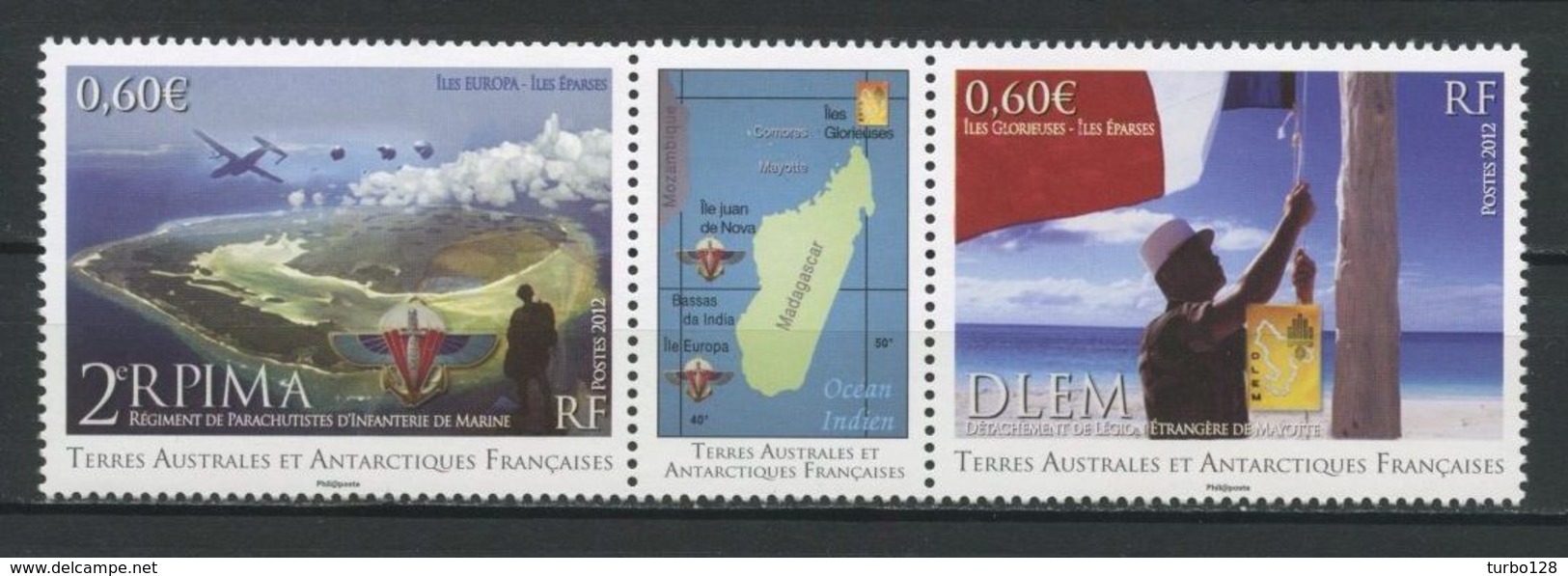 TAAF 2012  N° 626/627 ** Neufs MNH Superbes C 4,80 € Détachements Militaires îles Eparses Parachutistes Légion Dra - Unused Stamps