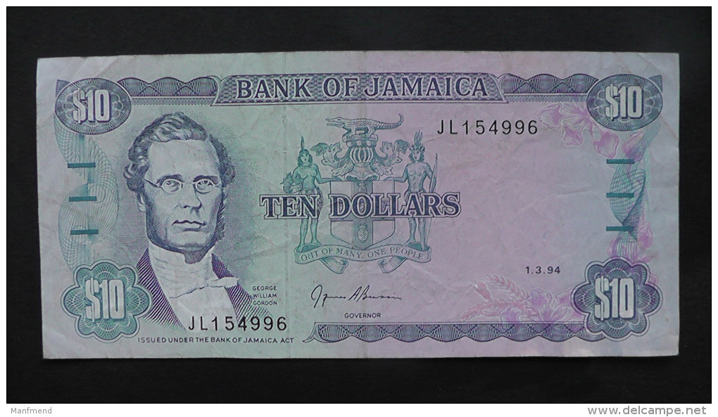 Jamaica - P 71e - 10Dollar - 1994 - VF - Look Scan - Jamaica