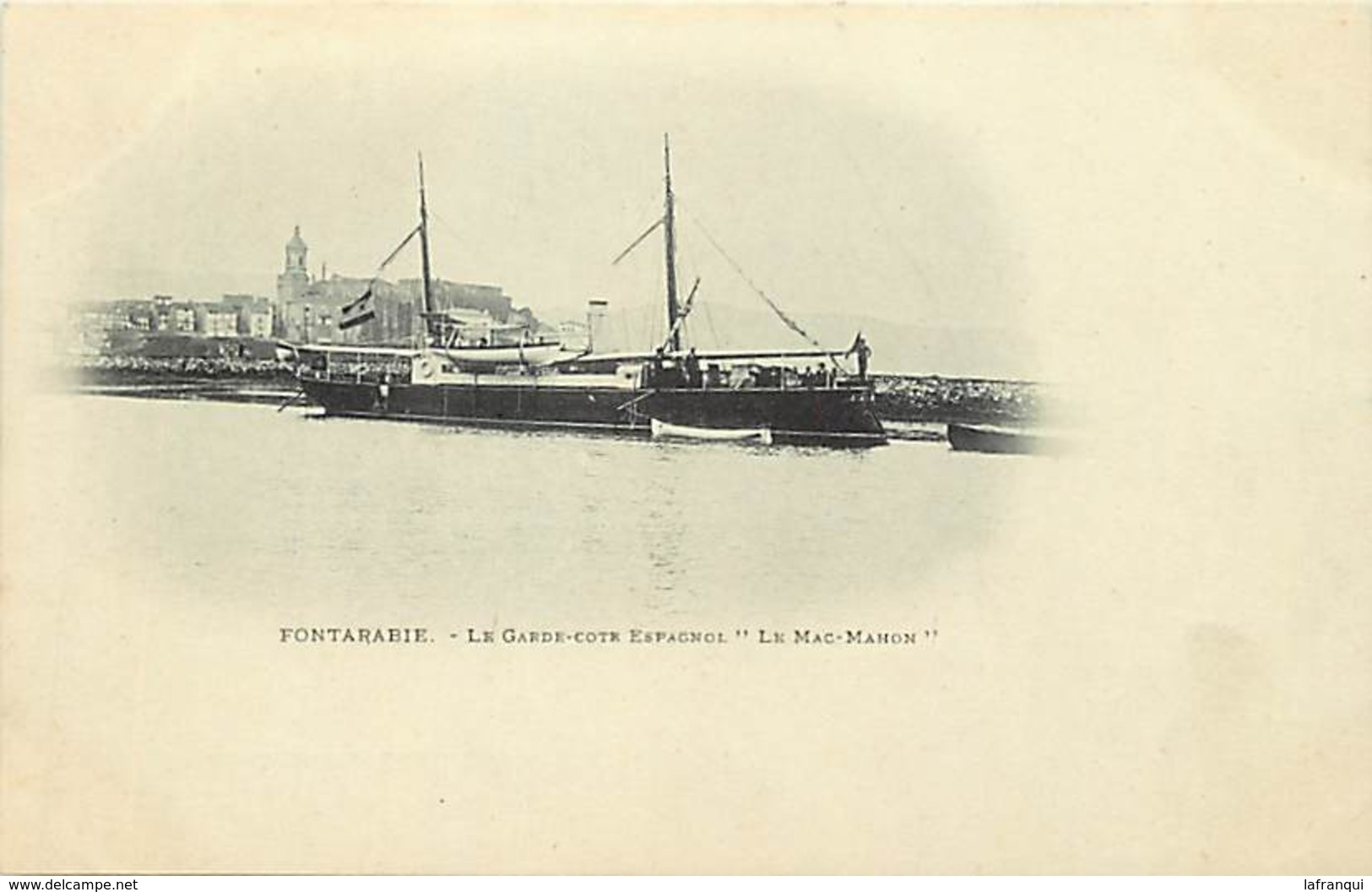 Pays Div- Espagne -espana - Spain  -ref V896- Bateaux - Bateau - Fontarabie - Garde Cote Espagnol - Le Mac Mahon *- - Autres & Non Classés