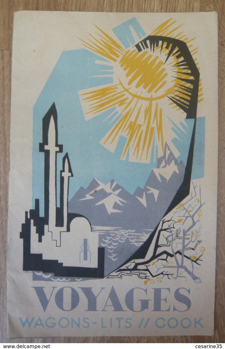 Plaquette Publicitaire Voyages Wagons-lits Cook Hiver Printemps 1947-1948 - Côte D'Azur