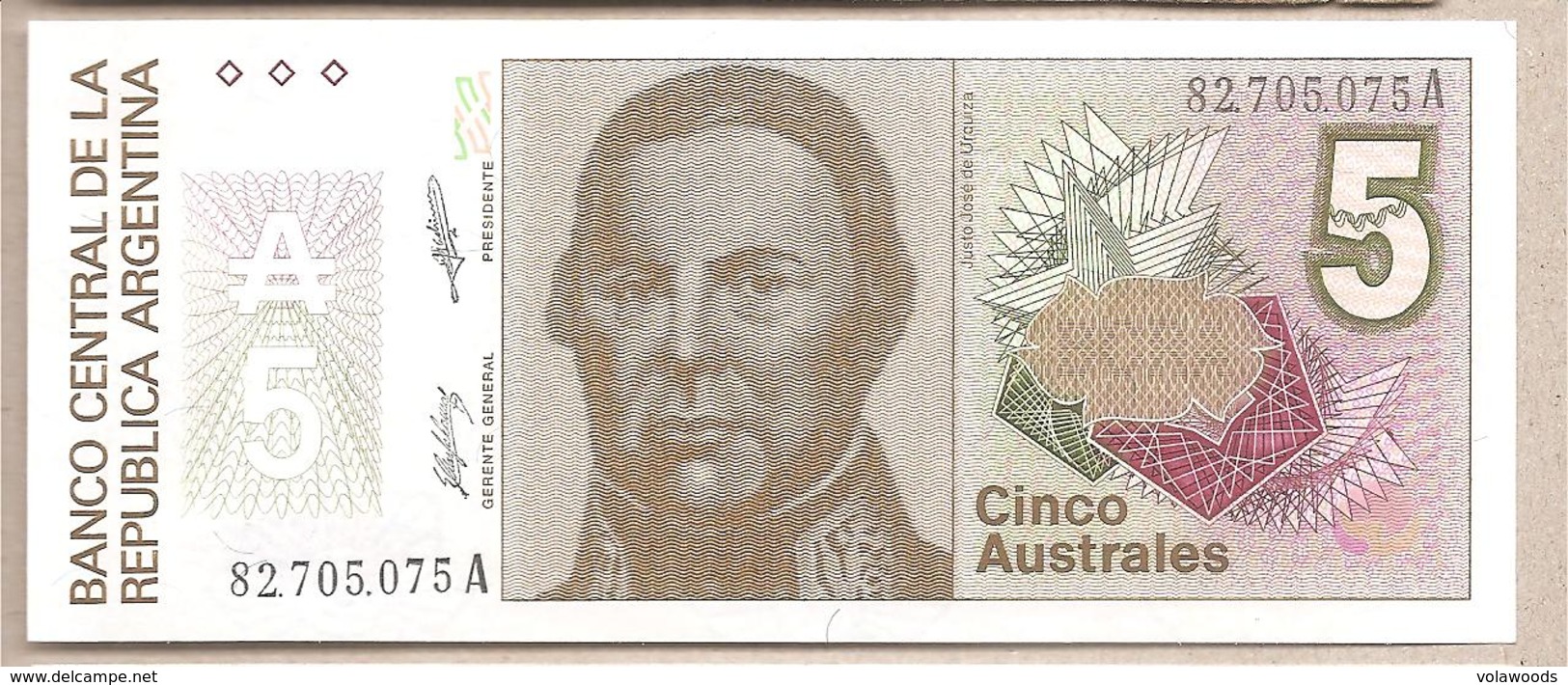 Argentina - Banconota Non Circolata FdS Da 5 Australes P-324b - 1988 #19 - Argentina