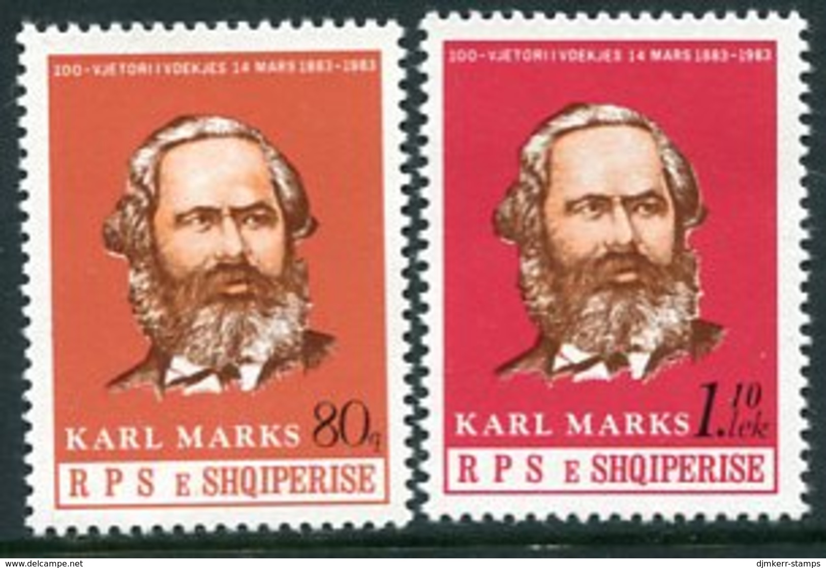 ALBANIA 1983 Marx Death Centenary MNH / **.  Michel 2156-57 - Albania