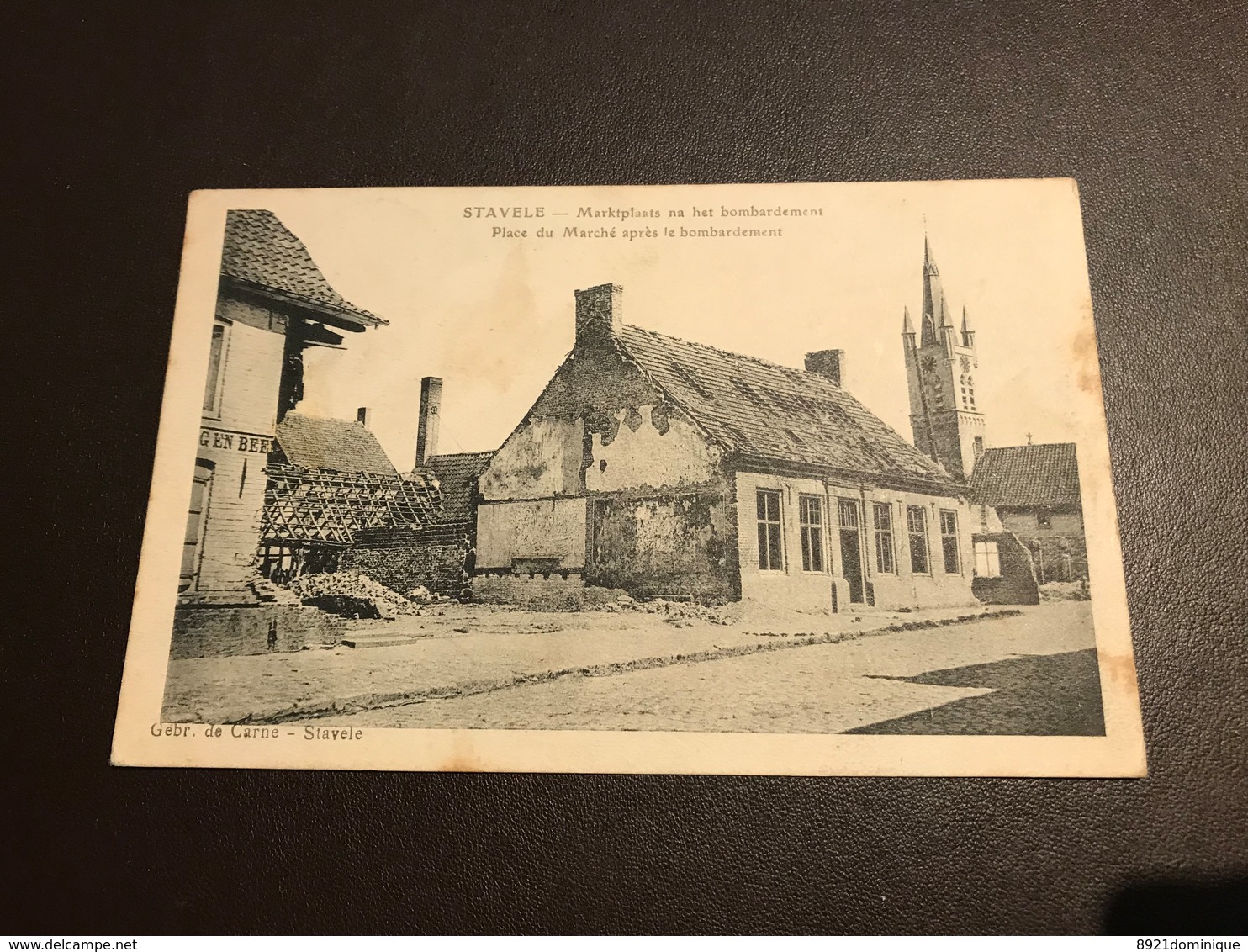 Stavele - Marktplaats Na Het Bombardement -  (Alveringem) - Uitg. Geb. De Carne - Alveringem