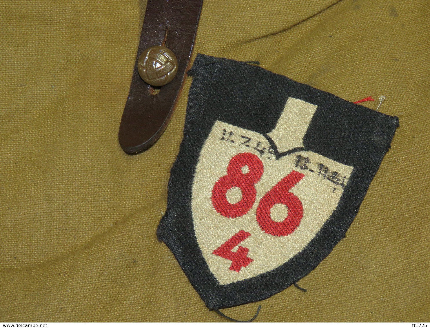 BROTEBEUTEL ( musette à pain ) + INSIGNE DES H J 1933/1945 + 1 CARTE 1944 !!!