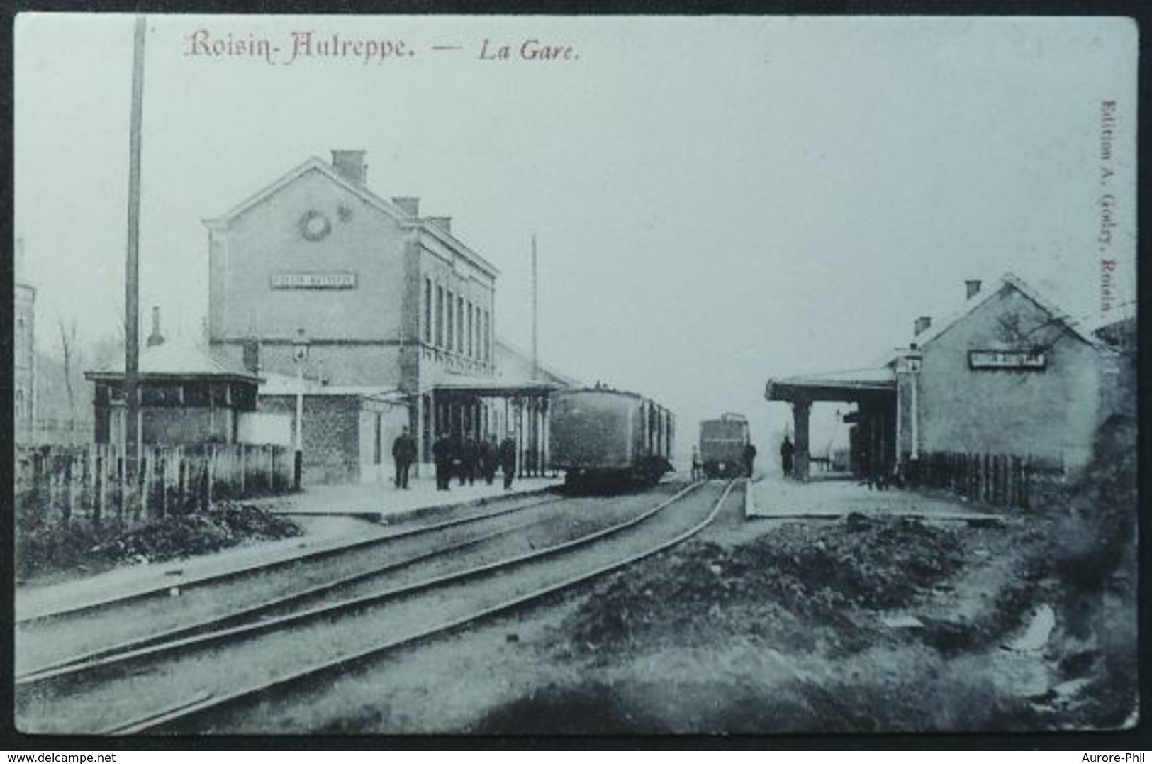 Roisin Autreppe La Gare Avec Trains - Honnelles