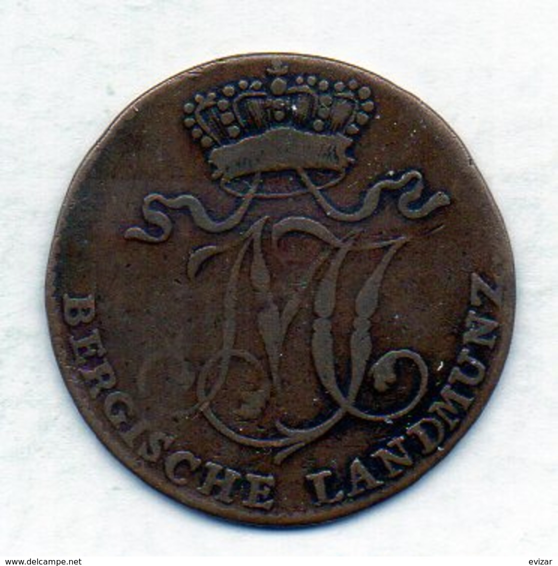 GERMAN STATES - BERG, 1/2 Stuber, Copper, 1805, KM #6 - Monedas Pequeñas & Otras Subdivisiones