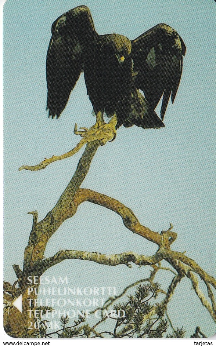 TARJETA DE FINLANDIA DE UN AGUILA (EAGLE) - Eagles & Birds Of Prey