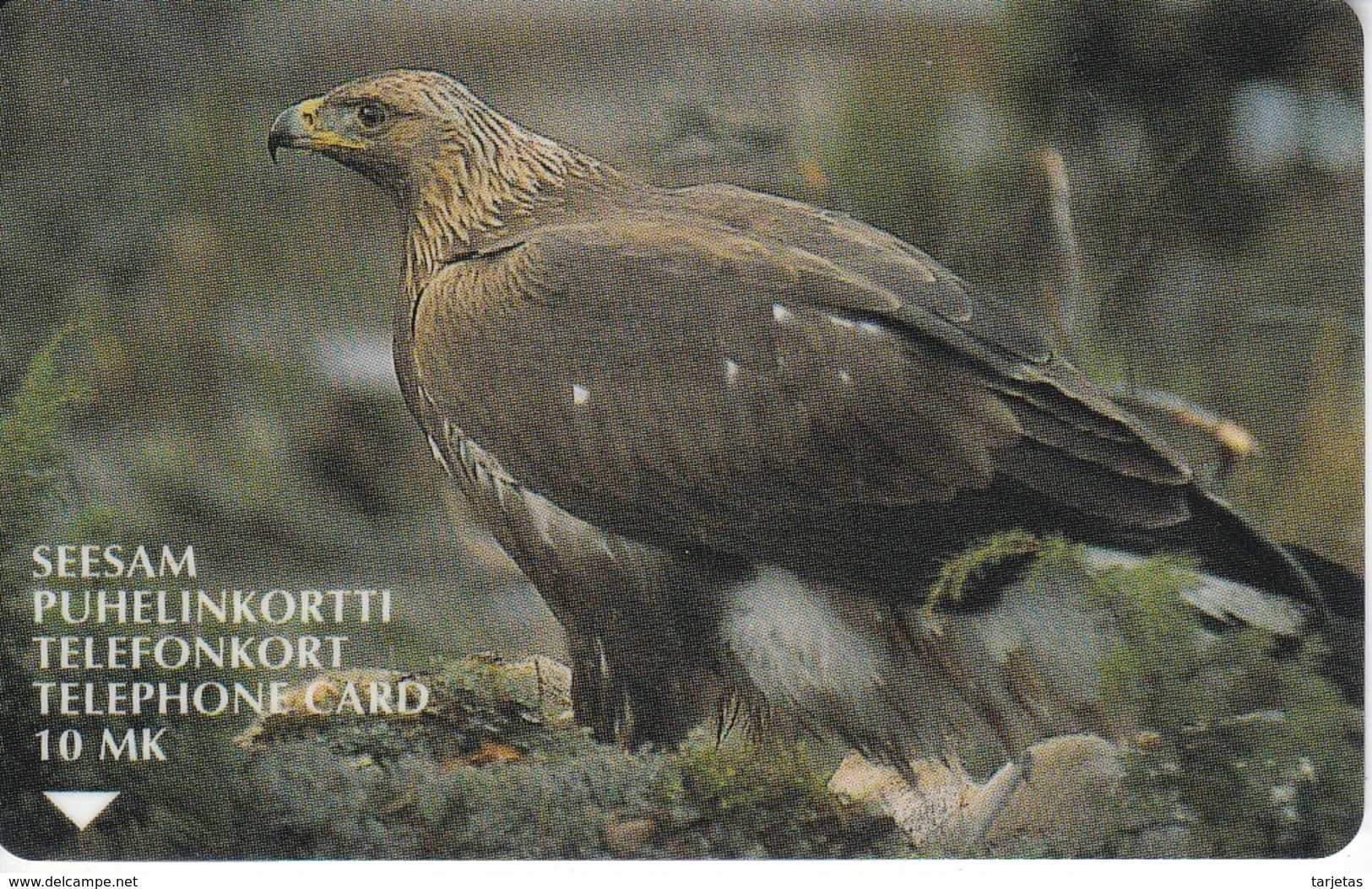 TARJETA DE FINLANDIA DE UN AGUILA (EAGLE) - Eagles & Birds Of Prey