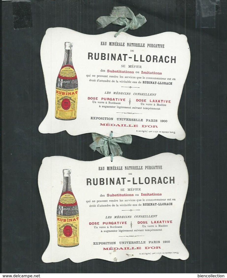 Calendrier De 1902 Sous Forme De 4 Découpis Reliés Par Un Ruban , Publicité Eau Minérale  Rubinat-Llorach - Petit Format : 1901-20