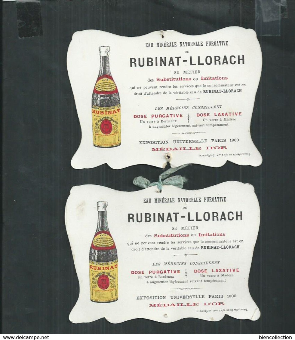 Calendrier De 1902 Sous Forme De 4 Découpis Reliés Par Un Ruban , Publicité Eau Minérale  Rubinat-Llorach - Petit Format : 1901-20