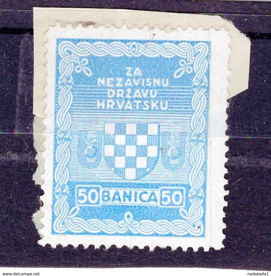 NDH, WWII, CROATIA, FOR NDH, ADDITIONAL STAMP, 50 BANICA - Croatia