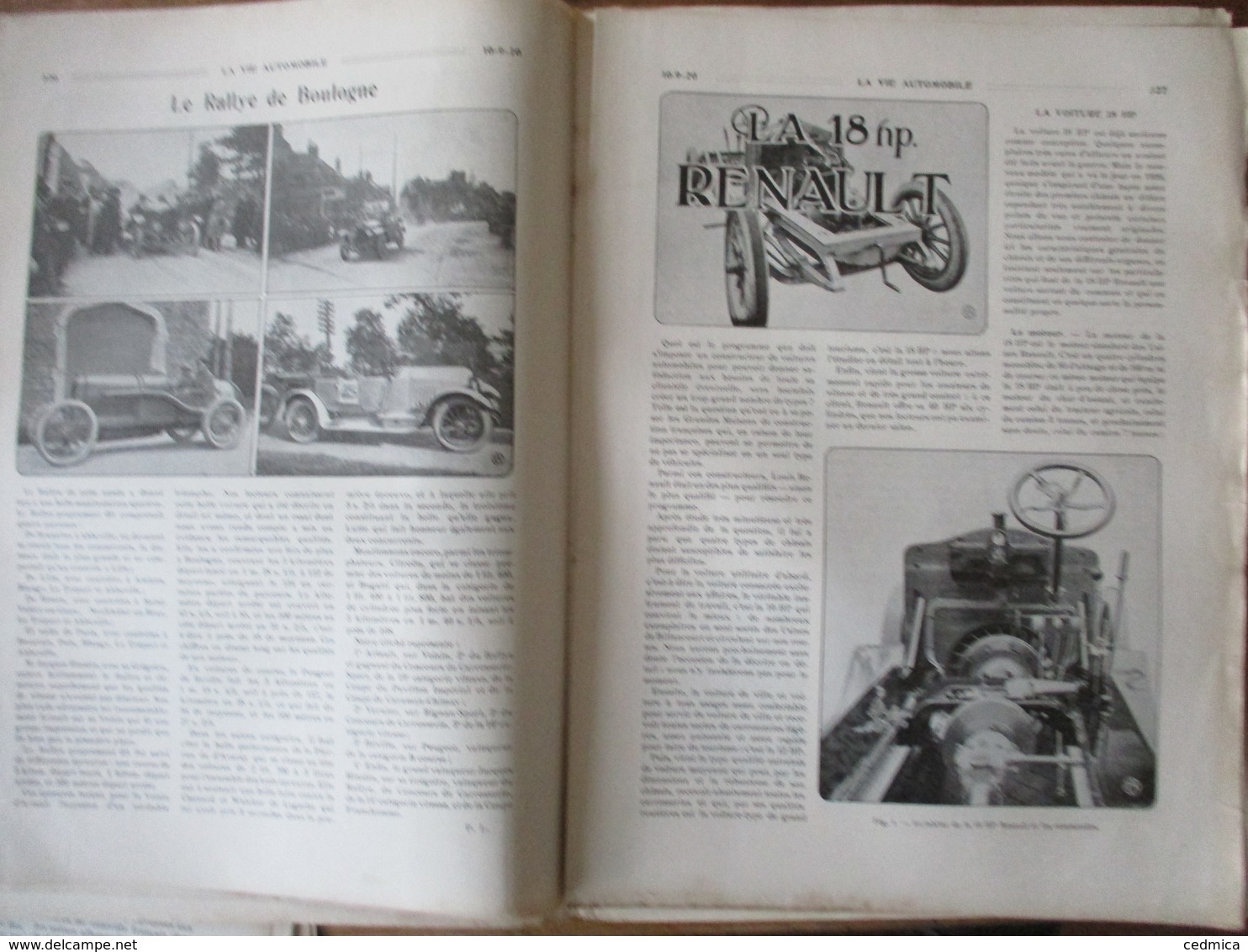 LA VIE AUTOMOBILE DU 10 SEPTEMBRE 1920 LE MEETING DU MANS, LA 18 Hp. RENAULT,LE CONCOURS DE BICYCLETTES A MOTEUR - Auto