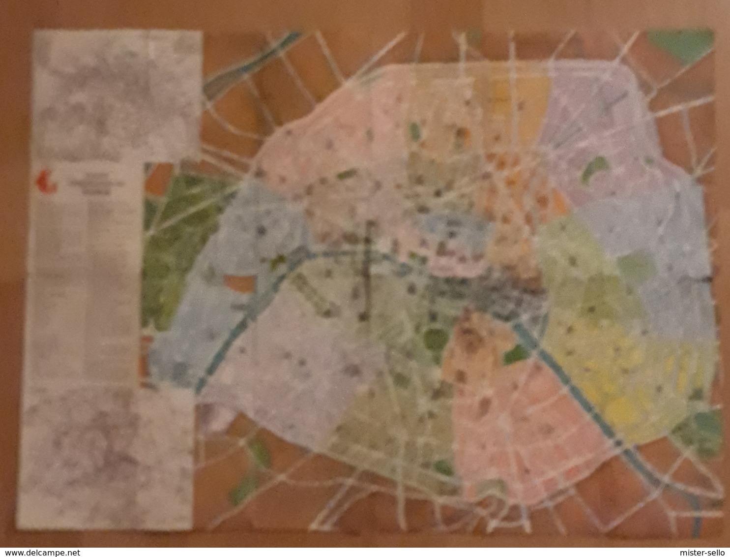 MAP PARIS PLUSIEURS RUPTURES - DEFECTUEUSES. - Europa