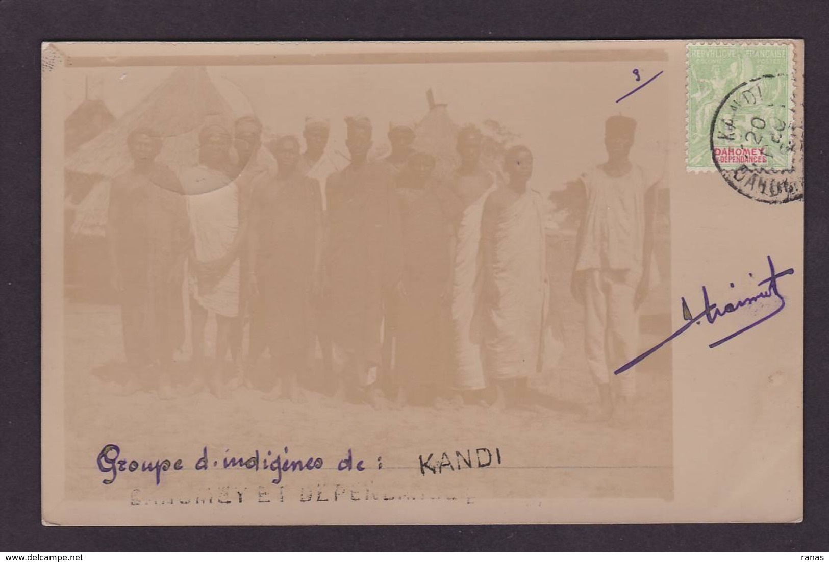 CPA Dahomey Afrique Noire Carte Photo RPPC Circulé Voir Scan Du Dos - Dahome