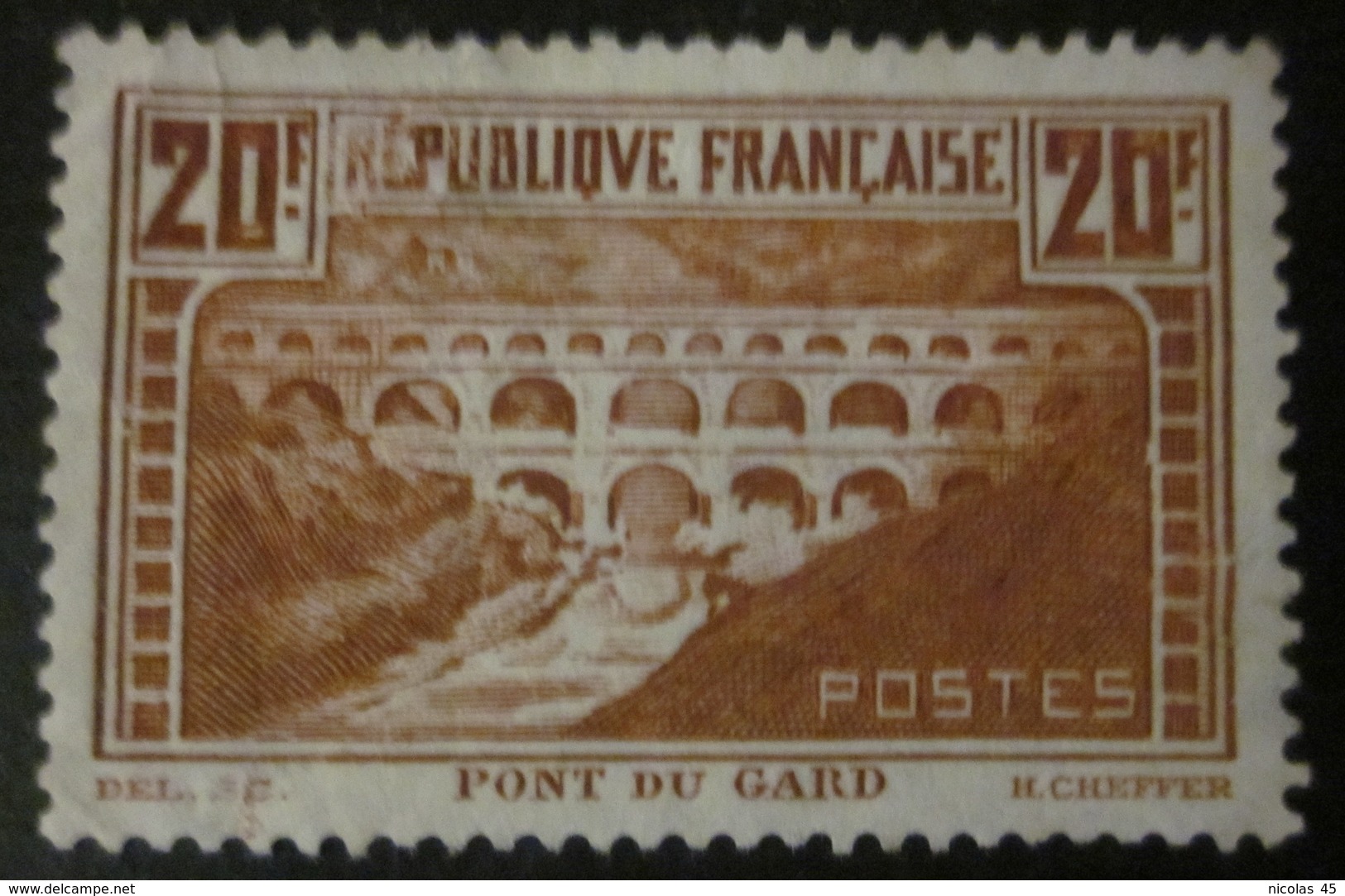 France - YT 262 IIB (*) - Pont Du Gard - Neufs