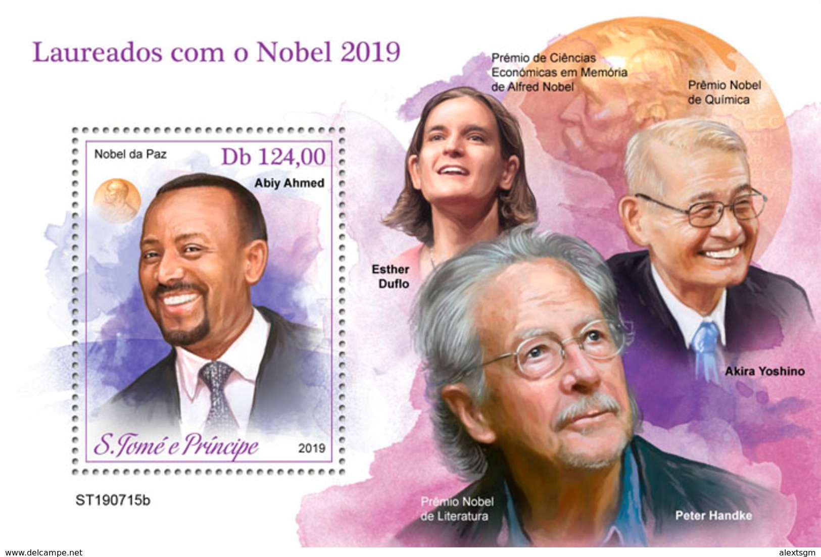 S. TOME & PRINCIPE 2019 - Peter Handke, Nobel Prize S/S. Official Issue - Escritores