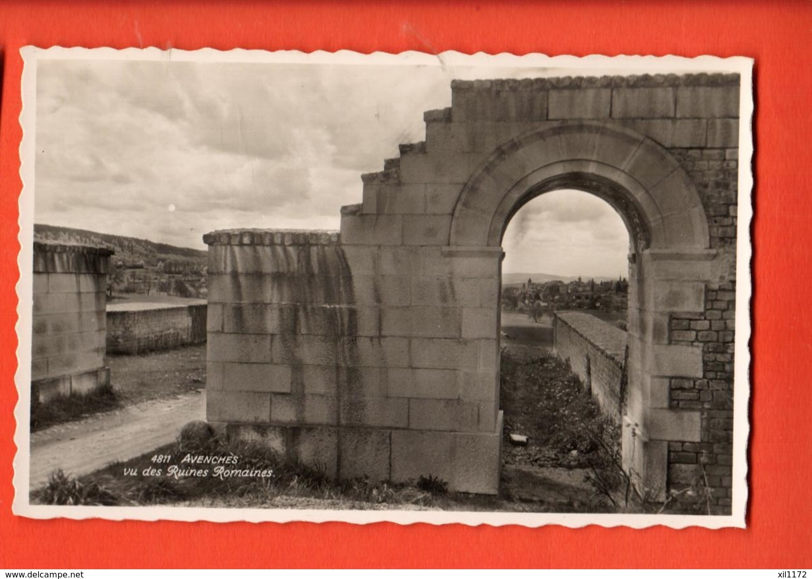 KAP-12 Avenches Vu Des Ruines Romaines. Visa ACF 1939, Non Circulé. Perrochet 4811 - Avenches