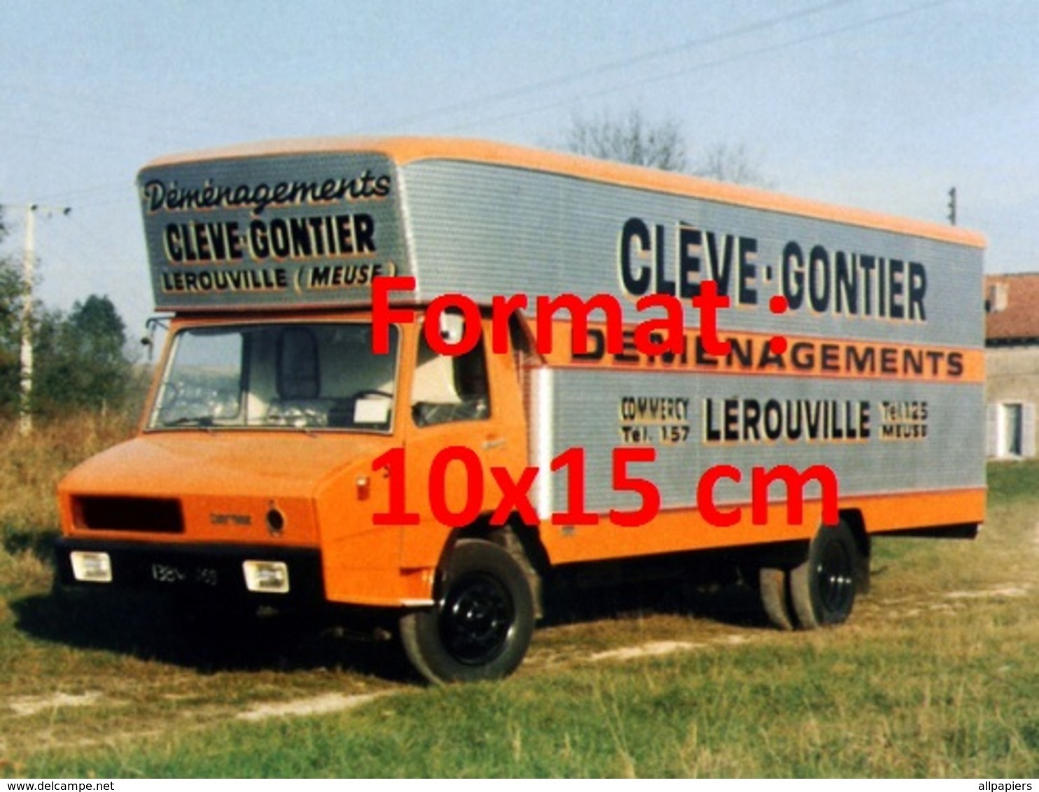 Reproduction D'une Photographie Ancienne D'un Camion Berliet Stradair Déménagement Lérouville - Andere & Zonder Classificatie