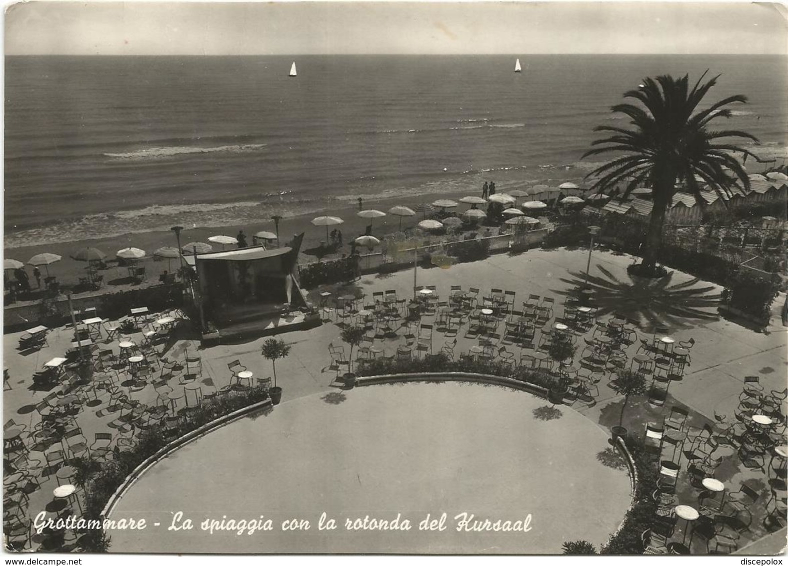 Y4772 Grottammare (Ascoli Piceno) - La Spiaggia Con La Rotonda Del Kursaal / Viaggiata - Altri & Non Classificati