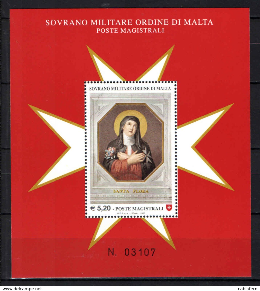 SMOM - 2007 - SANTA FLORA - FOGLIETTO - SOUVENIR SHEET - MNH - Sovrano Militare Ordine Di Malta