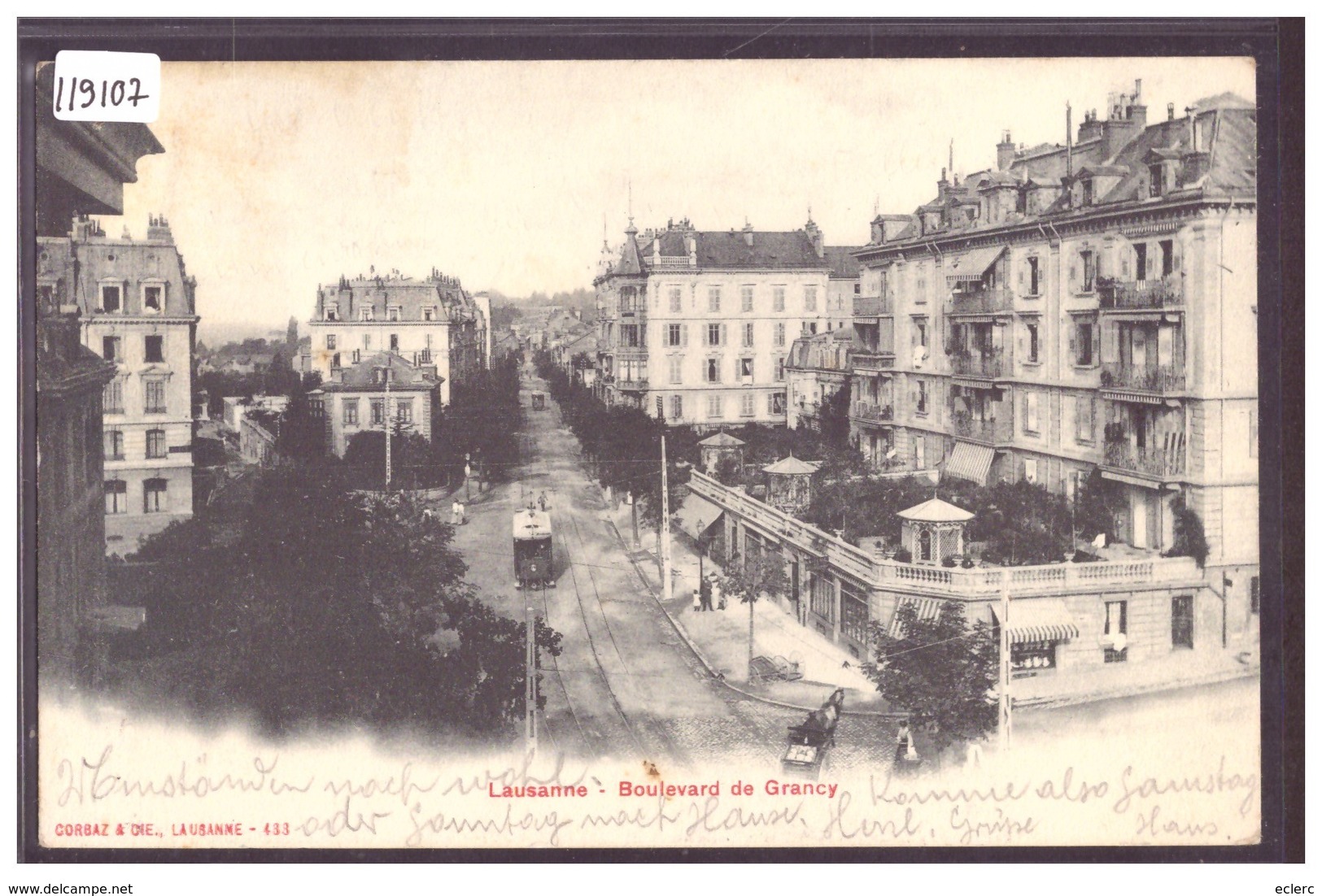 LAUSANNE - BOULEVARD DE GRANCY - TRAMWAY - TB - Grancy