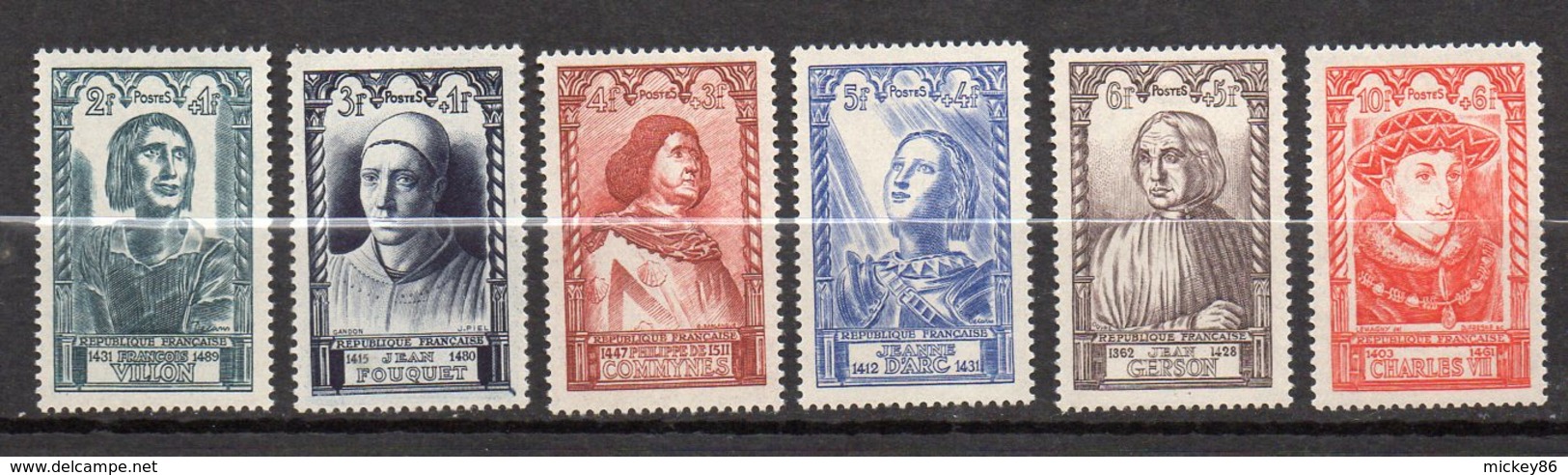 1946 --tps N° 765 / 770 ( 6 Valeurs)--personnages Célèbres--NEUF** ..cote  13€.....................à Saisir - Neufs